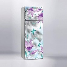 SBN - Store Prime Buzdolabı Kaplama Dolap Kaplama Etiketi Mor Çiçek
