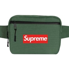 Zepplin Giyim Supreme Bel Çantası Fermuarlı Yeşil Renk