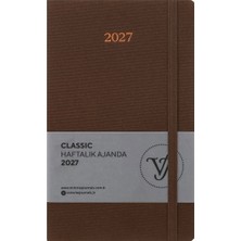 Victoria's Journals Classic 2027 Haftalık Ajanda 13x21 cm Canvas Sert Kapak Ivory 100gr.