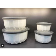 SBN - Store Prime Vakumlu Saklama Kabı, Beyaz 4'lü 3 L + 2 L + 1 L + 0, 5 L