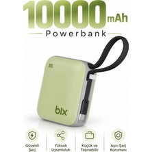 Exenar Mini Powerbank 10000 Mah Cep Boy Taşınabiler Hızlı Şarj Pd 20W Dijital Göstergeli Type-C Kablolu