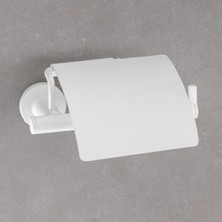 SBN - Store Prime Hoop Kapaklı Tuvalet Kağıtlığı Beyaz Renk 85X118X170 mm