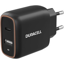 Duracell 20W Pd Usb-C + Usb-A Hızlı Şarj Adaptörü – DRACUSB19-EU