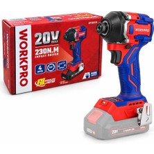 Workpro WP390105 20VOLT 230NM Kömürsüz Profesyonel Şarjlı Darbeli Tornavida (Akü Dahil Değildir)