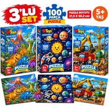 Maketçiniz 3 Adet 100 Parça Puzzle Set-2