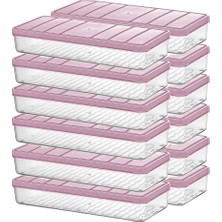 SBN - Store Prime - Nora 12'li 1.2 Litre Küçük Boy Açık Pembe Saklama Kabı