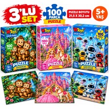 Maketçiniz 3 Adet 100 Parça Puzzle Set-1