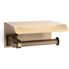 SBN - Store Prime Sparklıne Kapaklı Tuvalet Kağıtlığı Antik Renk 85X17X170 mm