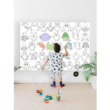 SBN - Store Prime (PSTER21322) Hayvanlar Alemi Eğitici Dev Boyama Kağıdı, Çocuklar Için Aktivite Boyama Rulosu (90X130CM)