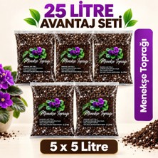 25 Litre Menekşe Toprağı 5*5 Lt Paket | Özel Formül | Hava Alan Yapı | Çiçeklenme Desteği