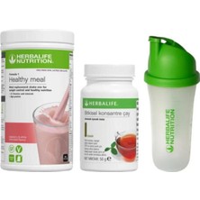 Herbalife Shaker Hediyeli Ekonomik Set-11 (Ahududu-Beyaz Çikolata Shake+ Klasik Çay+ Shaker)