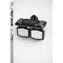 SBN - Store Prime Panter Solar Hareket Sensörlü 72 Smd Beyaz LED Duvar Lambası 800 Lümen, 5W, Çift Başlıklı 120° Ayarlı, Type-C + Güneş Enerjili, 3 Modlu, IP65 Su