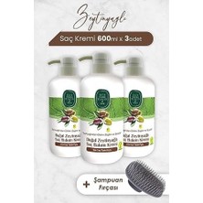 SBN - Store Prime Zeytinyağlı Saç Kremi 600 ml x 3 Adet ve Şampuan Fırçası