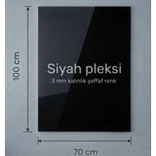 Mazeron Reklam 70X100 cm Siyah Pleksiglas
