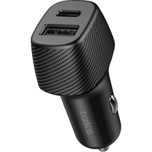 Taks By Ttec Duo 48W  Pd/qc  Usb-C+Usb-A Araç Hızlı Şarj Aleti Siyah 5CP02S
