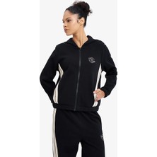 Lescon Kadın Fermuarlı Kapüşonlu Sweatshirt 26N-2120