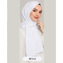 Nergis Lerrascarf Şal Bambu Kraş Özel Dikişli Uzun Mevsimlik