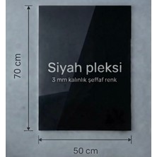 Mazeron Reklam 50X70 cm 3 mm Siyah Parlak Pleksiglas Levha