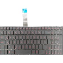 Afila Asus X550 X550C X550CA X550CC Klavyesi - Siyah - Kırmızı Harfli
