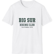 Berenfy Big Sur Hiking Club Retro Kolej Baskılı Tişört, Unisex T-Shirt