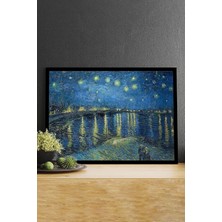 SBN - Store (PSTER14712) Ren Nehrinde Yıldızlı Gece-Van Gogh Sanatsal Çerçeveli Tablo 30 x 40