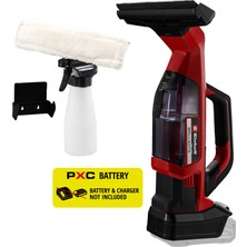 Einhell Akülü Teleskopik Cam Temizleyici BRILLIANTO 3437100 | PXC | 18 V | iz bırakmayan temizlik | 28 cm emiş nozulu | mikrofiber bezli sprey şişesi | akü hariç