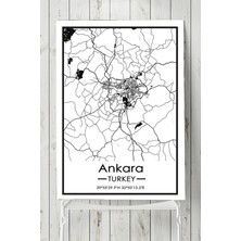SBN - Store (PSTER19605) Ankara Harita Dekoratif Tasarım Poster 70 x 100