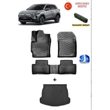 Ahlparts Toyota Corolla Cross 2025 Sonrası Uyumlu 3D Havuzlu Paspas ve Üst Kademe Bagaj Havuzu Seti Asma Koku ve Numaratör Hediyeli
