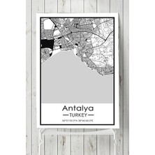 SBN - Store (PSTER19609) Antalya Harita Dekoratif Tasarım Poster 60 x 90