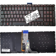 Afila Hp Pavilion 15-AB210NT 15-AB211NT Klavye Kırmızı Siyah Tr Işıklı