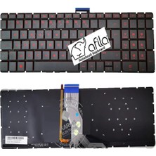 Afila Hp Pavilion 15-AB106NT 15-AB107NT Klavye Kırmızı Siyah Tr Işıklı