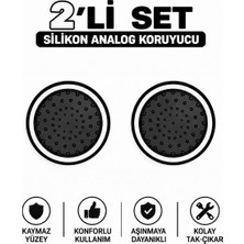 Pop Konsol 2 Adet Analog Koruyucu Silikon Kılıf Topuz Koruma Ps4 Ps5 Xbox One 360 Series Sx Switch Pro Uyumlu Beyaz