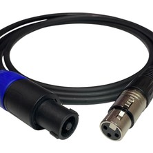 Rhn SPXF03 Speakon–xlr Dişi 3 Metre Pasif Hoparlör ve Amfi Kablosu