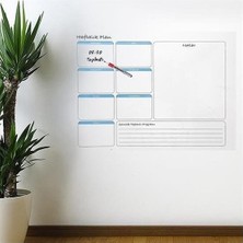 SBN - Store Prime Haftalık Planlayıcı Manyetik Duvar Stickerı Takvim 56 cm x 70 cm