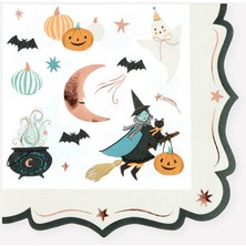 Meri Meri - Halloween - Süslü Kenarlı Cadılar Bayramı Büyük Peçete - L - 16 Adet