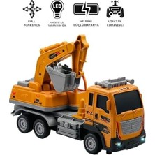 SBN - Store Prime Uzaktan Kumandalı Şarjlı Full Fonksiyon Işıklı Inşaat Makineleri 27 Mhz 1:16 Ölçek (Kepçe)