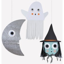 Meri Meri - Halloween - Dev Cadılar Bayramı Karakterleri Asma Süs (3'lü)