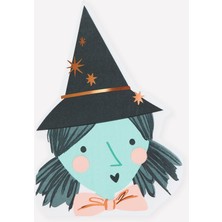 Meri Meri - Halloween - Cadı Şeklinde Peçete - 16 Adet