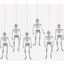 Meri Meri - Halloween - Simli Eklemli Iskelet Süsleri (6'lı)
