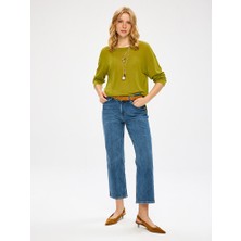 Faik Sönmez Mom Fit Beş Cep Elastanlı Jean Pantolon UW27JPN009