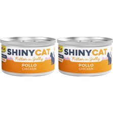 SBN - Store Prime Gimcat Shinycat Konserve Yaş Kedi Maması, Yavru Tavuklu, 70 G (2 Paketi)