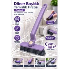 Kitchen Dream Döner Başlıklı Cımbızlı Detay Temizlik Fırçası Derz Fayans Banyo Pencere Rayı Çok Amaçlı Fırça