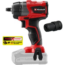 Einhell Professional Akülü Darbeli Somun Sıkma TP-CW 18 Li BL Solo Power X-Change (18 V, 215 Nm, Kömürsüz, Dış Kare Uç, Uç Adaptörü, LED Işık, Akü Dahil Değildir) - 4510040