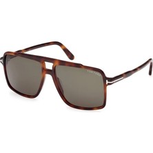 Tom Ford Kemp FT1177 53N Erkek Blonde Havana Yeşil Güneş Gözlüğü