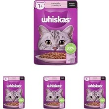 SBN - Store Prime Whiskas Somonlu Poşet Yaş Mama 85 G Tekli Paket (4 Paketi)