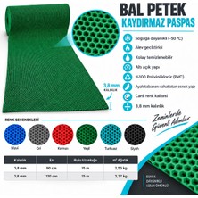 Hortum Tech Hortumtech Bal Petek Paspas Kaymaz Pvc Islak Zemin Banyo Duş Havuz 4 mm 2,53 Kg/m2 - Yeşil 90X40 cm