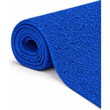 Hortum Tech Kıvırcık Paspas Kaymaz Taban Pvc Halı Yolluk Kapı Önü 12 mm Eko - Mavi 50X40 cm