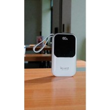 SBN - Store Prime H12 10000 Mh Pd 20W ve USB 22.5W Fast Hızlı Şarj Dahili Type C ve Lightning Kablolu Dünya Standartlarına Uygun Polymer Batarya Birebir Amper LCD