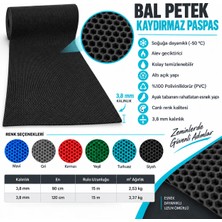 Hortum Tech Hortumtech Bal Petek Paspas Kaymaz Pvc Islak Zemin Banyo Duş Havuz 4 mm 2,53 Kg/m2 - Siyah 90X70 cm