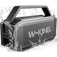 SBN - Store Prime W-Kıng Subwoofer'lı Taşınabilir Yüksek Bluetooth Hoparlörler, 60W Dış Mekan Hoparlörleri Bluetooth Kablosuz Su Geçirmez Hoparlör, Derin BAS/40H/